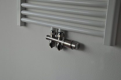 set thermostatisch onderblok recht geborsteld staal - WDtegels
