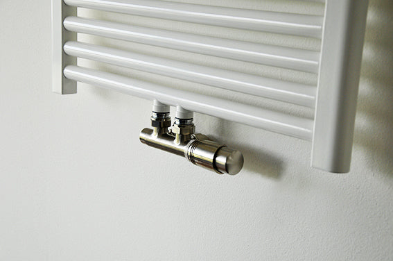 set thermostatisch onderblok haaks-rechts geborsteld staal - WDtegels