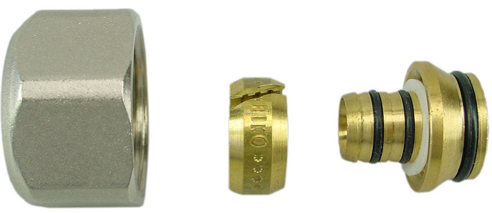 TP-99 adaptor tbv Alu-Pex 16 x 2,0 Euro vernikkeld