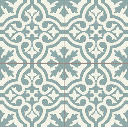 Vloertegel Cemento Decor Venice Blue 45x45 - WDtegels