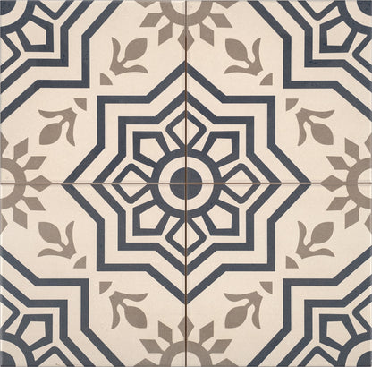 Vloertegel Cemento Decor Bursa Blue 45x45 - WDtegels