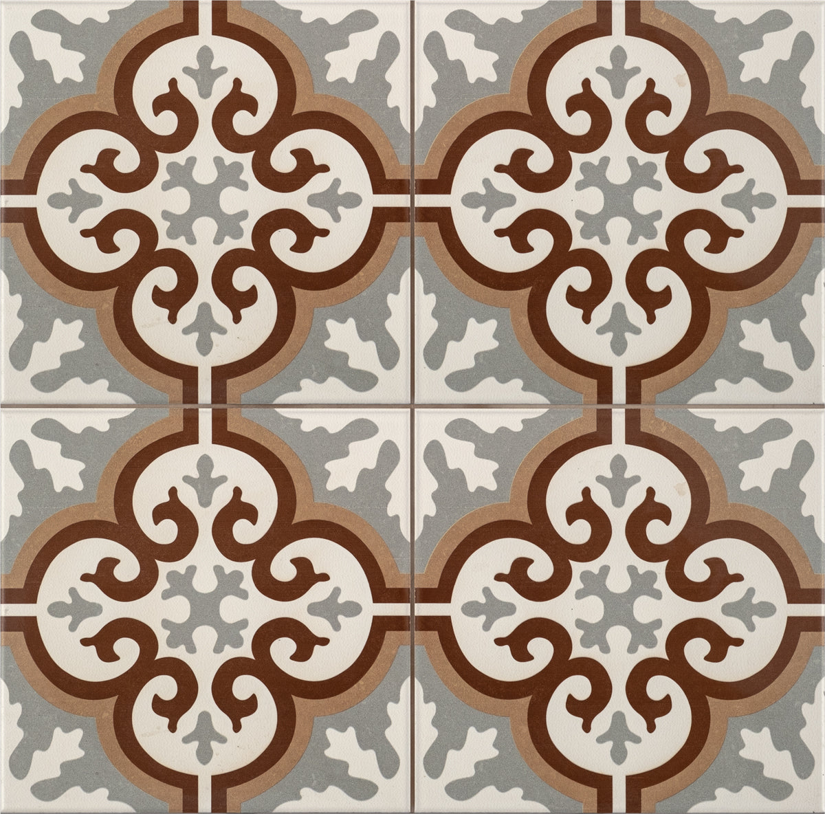 Vloertegel Cemento Decor Manisa Red 45x45 - WDtegels