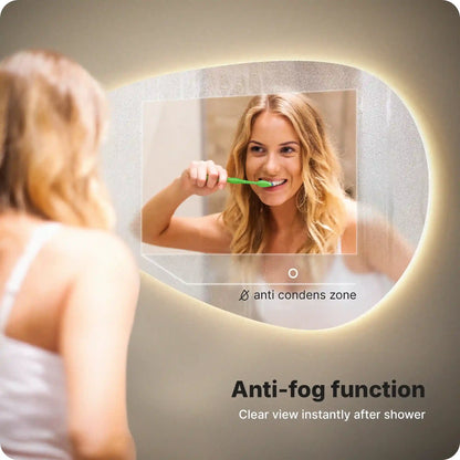 Badkamerspiegel - 150x93cm - Asymmetrisch - Frameloos