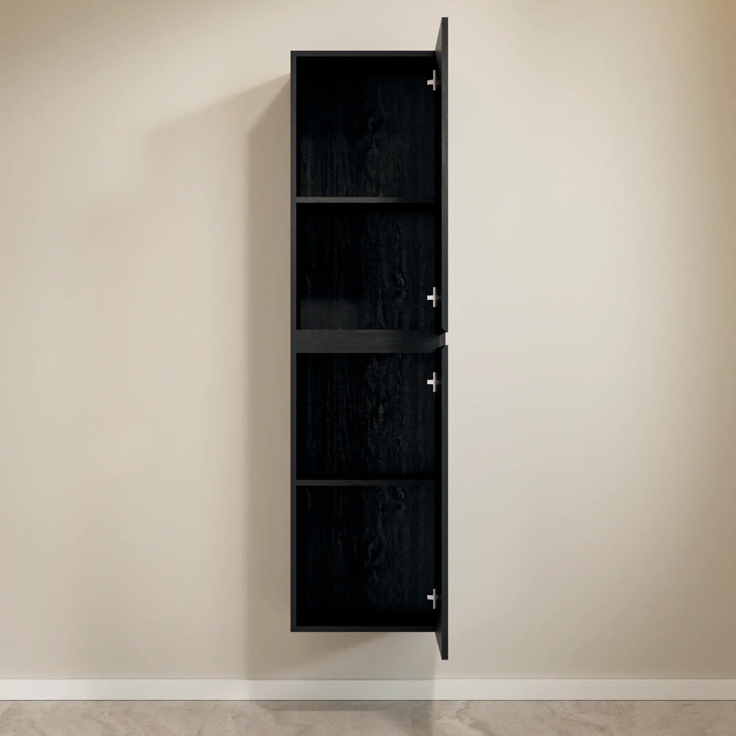 Kolomkast Ruvo - 150cm - Zwart Eiken