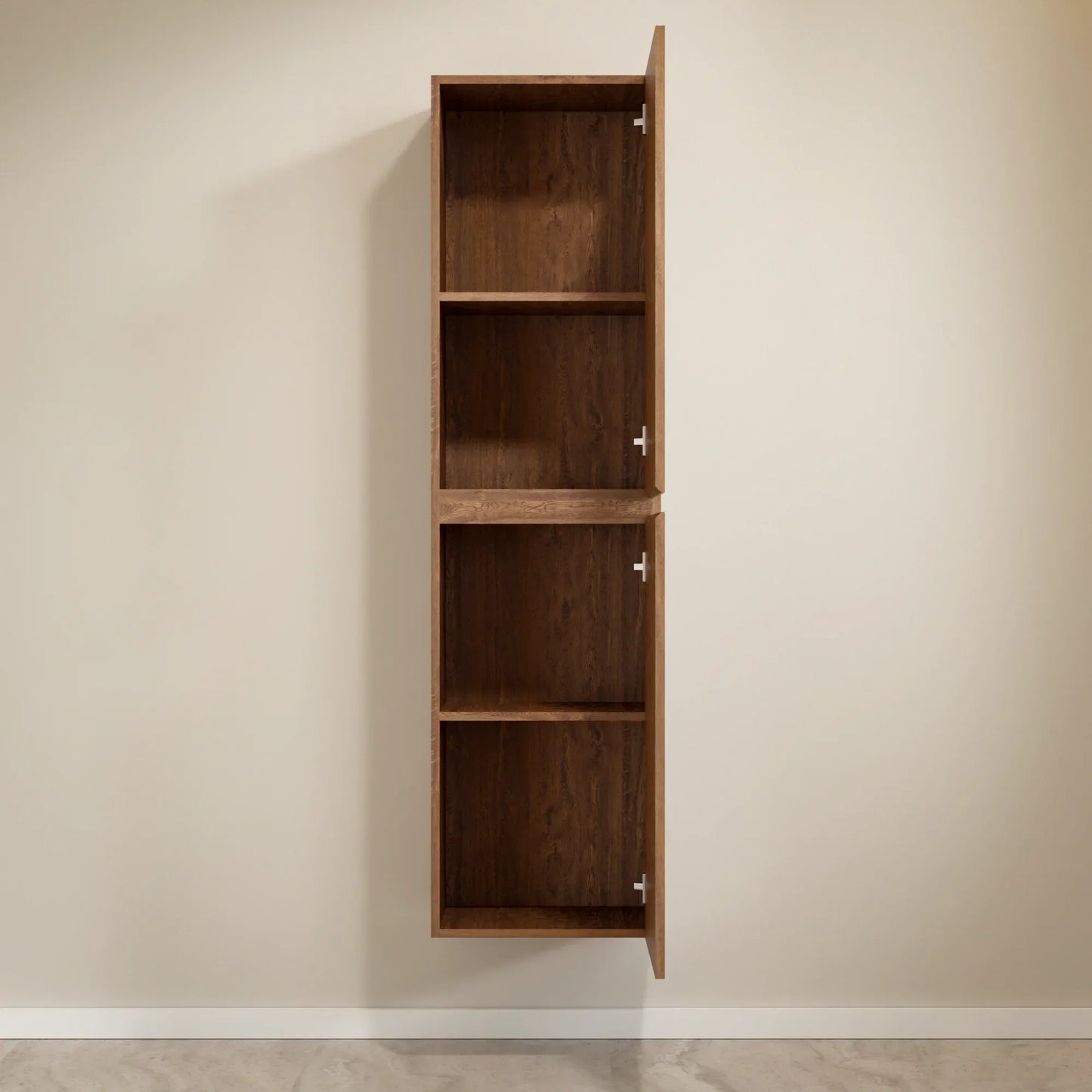 Badkamermeubelset Verona 80 cm - Warm Eiken - Wastafel Zwart - WDtegels