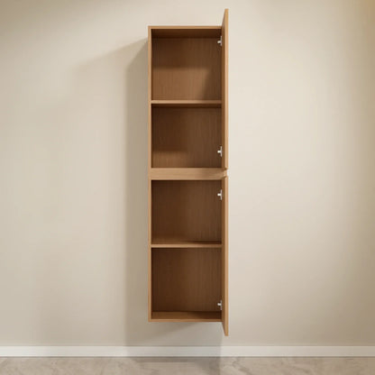 Badkamermeubelset Amara 100cm - Licht Eiken - Wastafel Wit - WDtegels