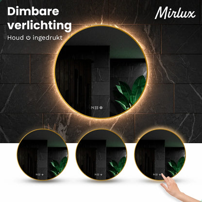 Badkamerspiegel - 80 cm - Goud Frame