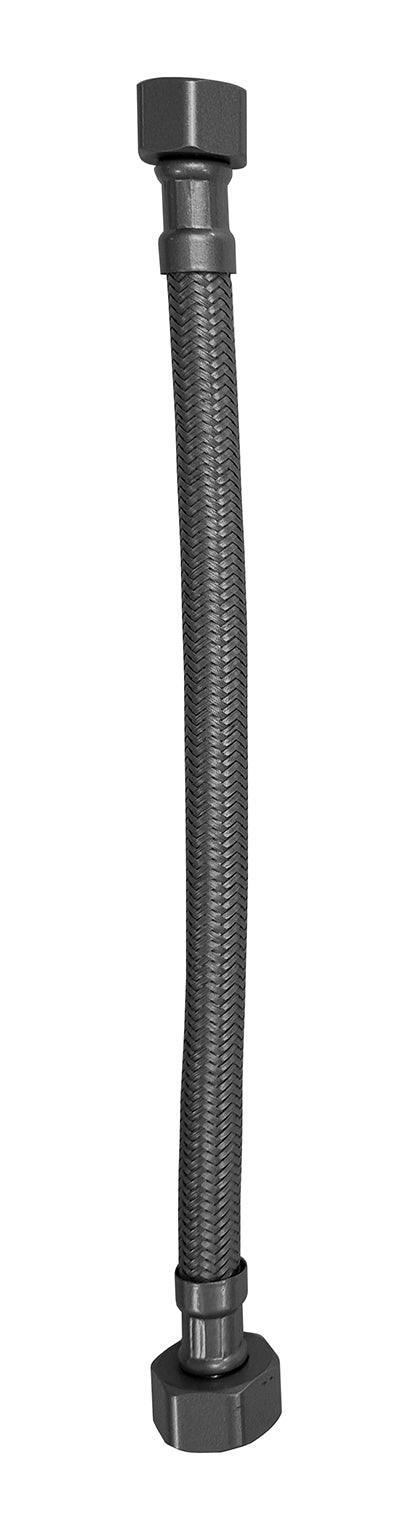Flexibele aansluitslang 1/2 inch x 3/8 inch 25cm gunmetal