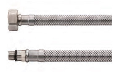 Flexible connection hose KIWA 1/2" female x M10 male 30cm stainless steel