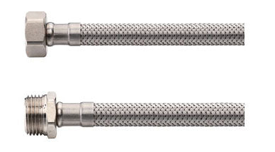 Flexibele aansluitslang KIWA 1/2 inch bi x 1/2 inch bu 60cm RVS
