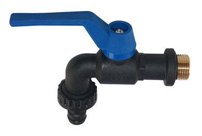 Buitenkraan vorstbestendig 1/2 inch zwart
