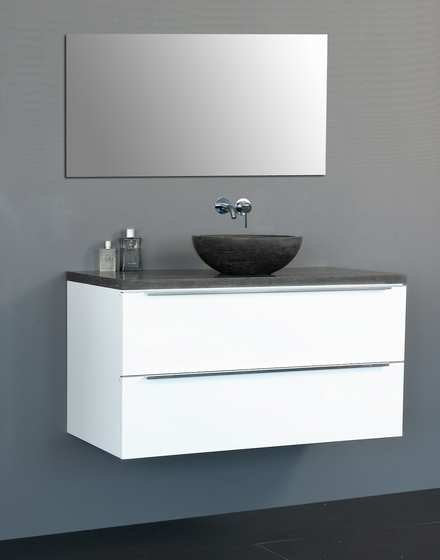 Badmeubel Senza Dynasty met ronde kom 100 Hoogglans Wit