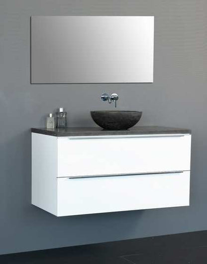 Badmeubel Senza Dynasty met ronde kom 100 Hoogglans Wit