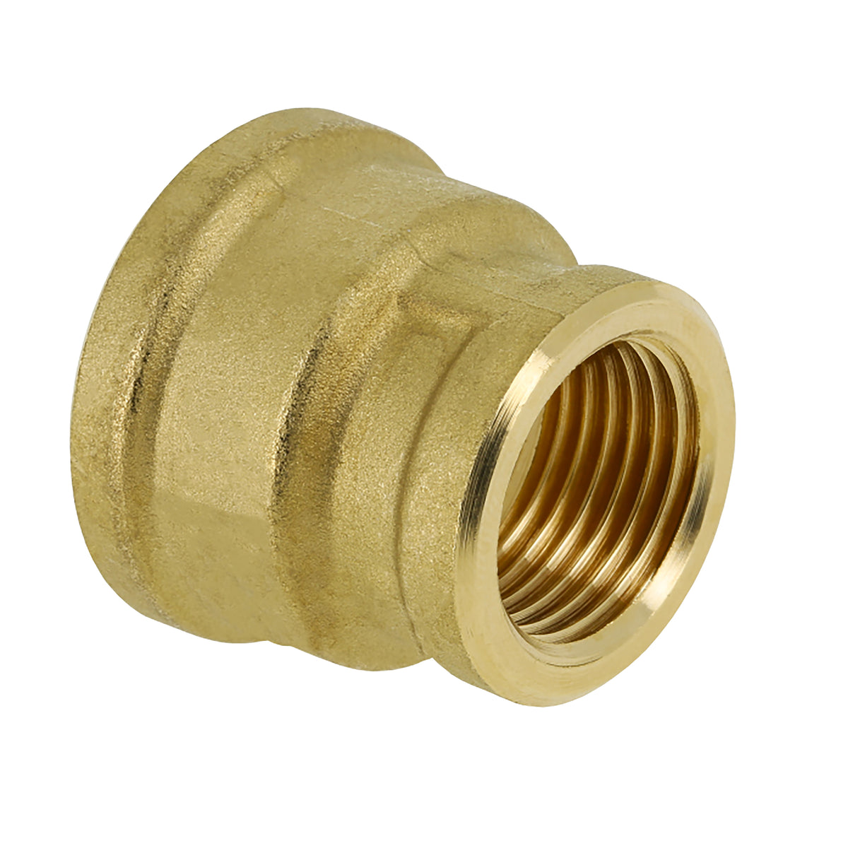 Draadfitting verloopsok messing 3/8 inch bi x 1/4 inch bi