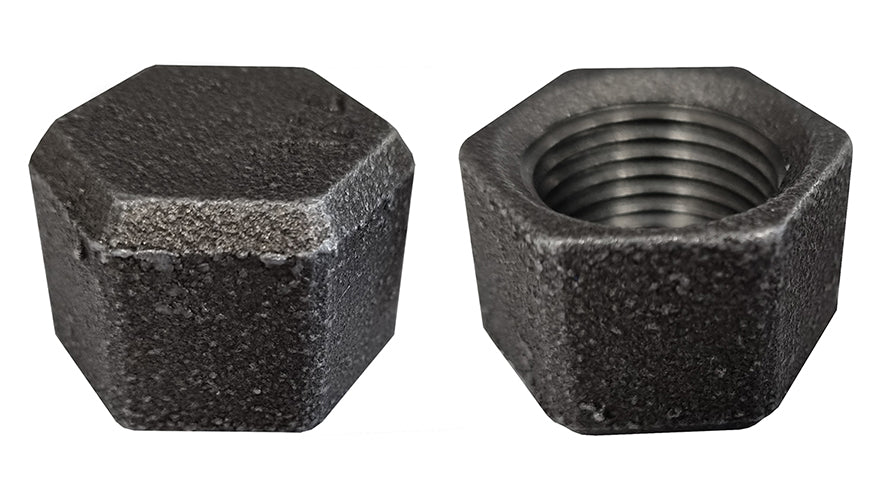 300 malleable dop 1/2 inch zwart