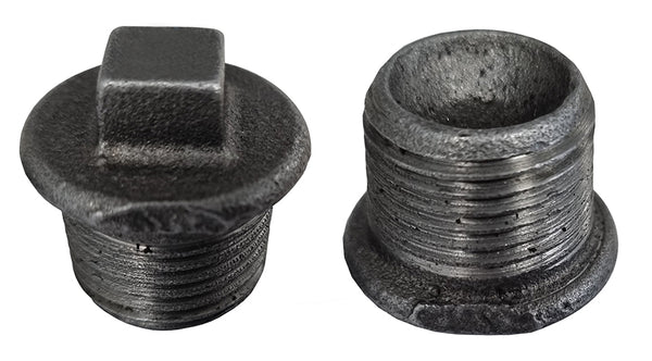 290 malleable plug 3/8" black