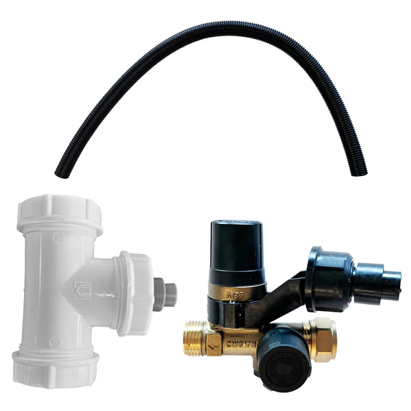 Pentec inlaatcombinatie 15mm met buis en teestuk