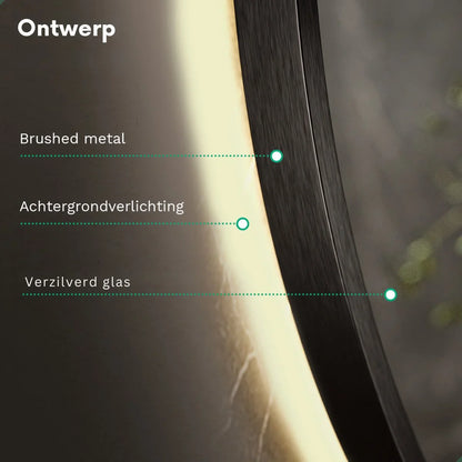 Badkamerspiegel - 80cm - Zwart Frame