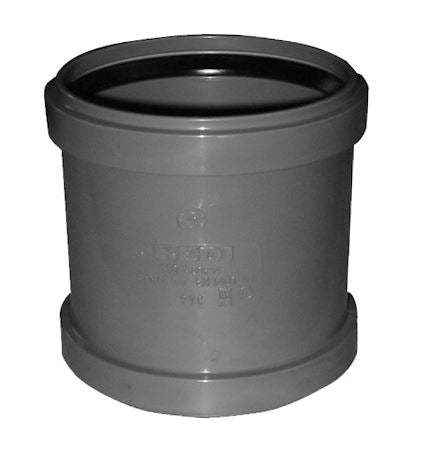 Overschuifmof dubbele manchet 50mm PVC