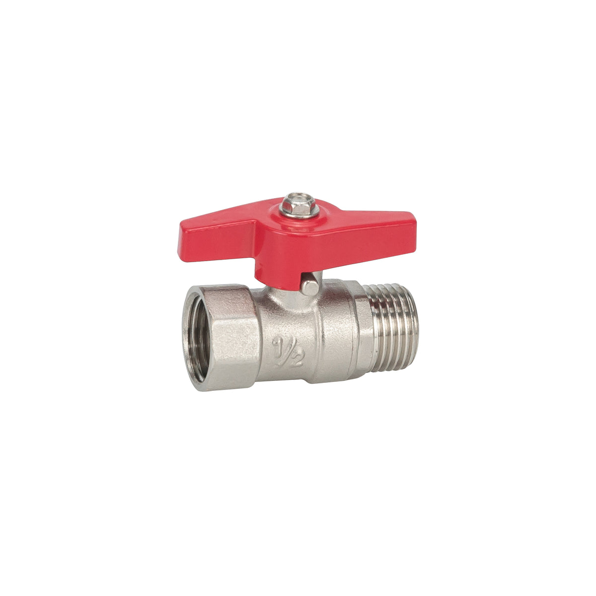 Kogelstopkraan met vlindergreep 1/2 inch bi x 1/2 inch bu - afbeelding 2