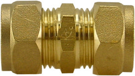 Knelkoppeling sok recht KIWA Gastec 22mm messing