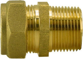 Knelkoppeling puntstuk KIWA Gastec 1/2 inch bu x 12mm messing