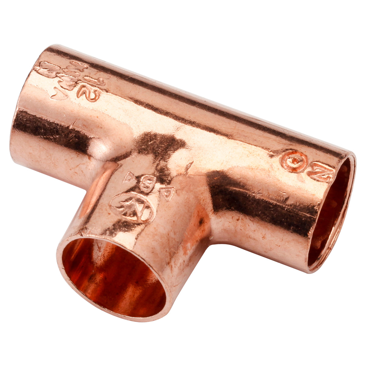 T-stuk roodkoper 12x12x12mm