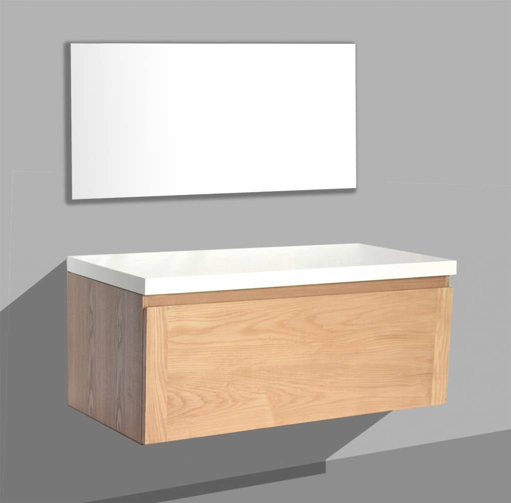 Badmeubel Vision Flat mineraal top 100