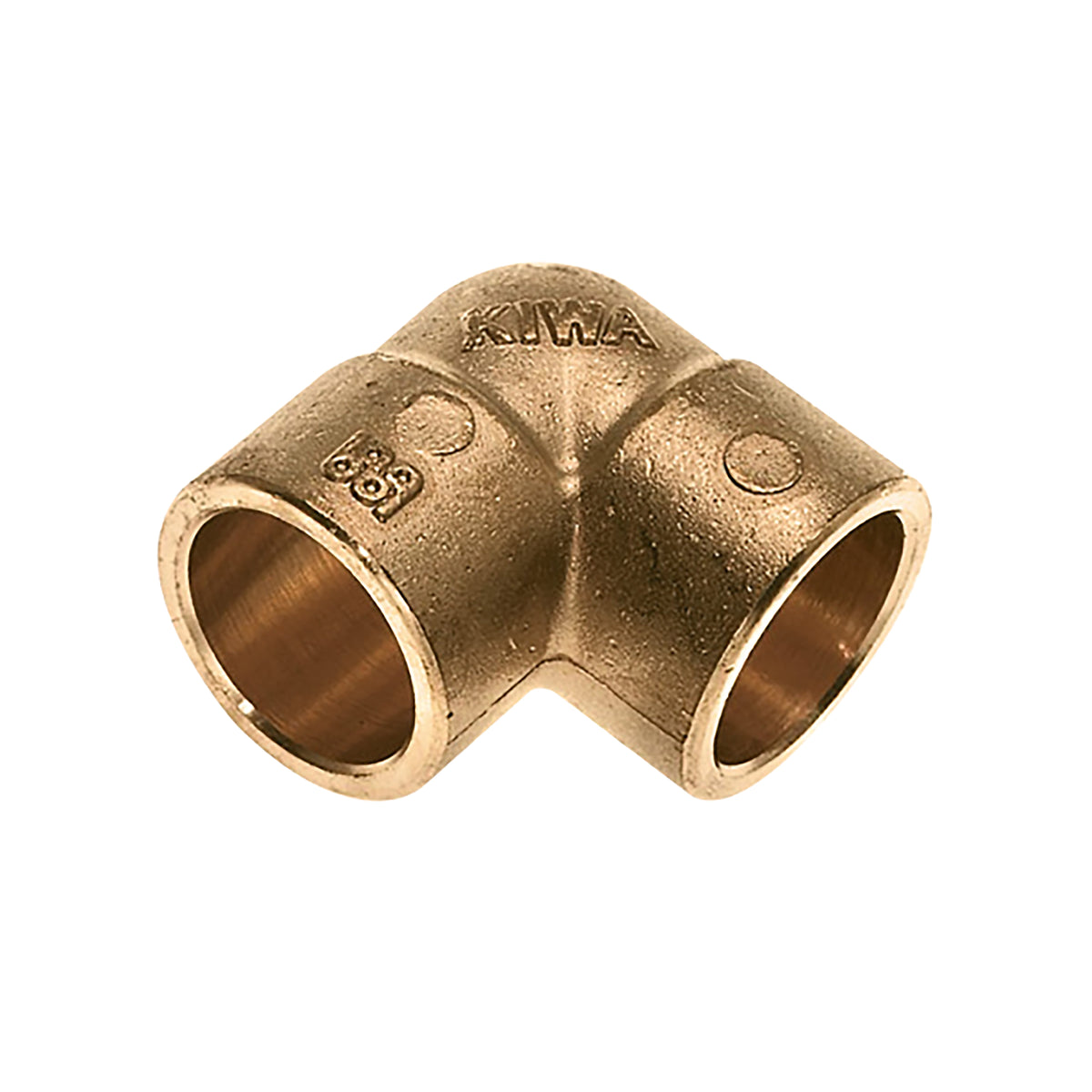 Soldeerfitting kniekoppeling messing KIWA Gastec 15mm cap x 15mm cap