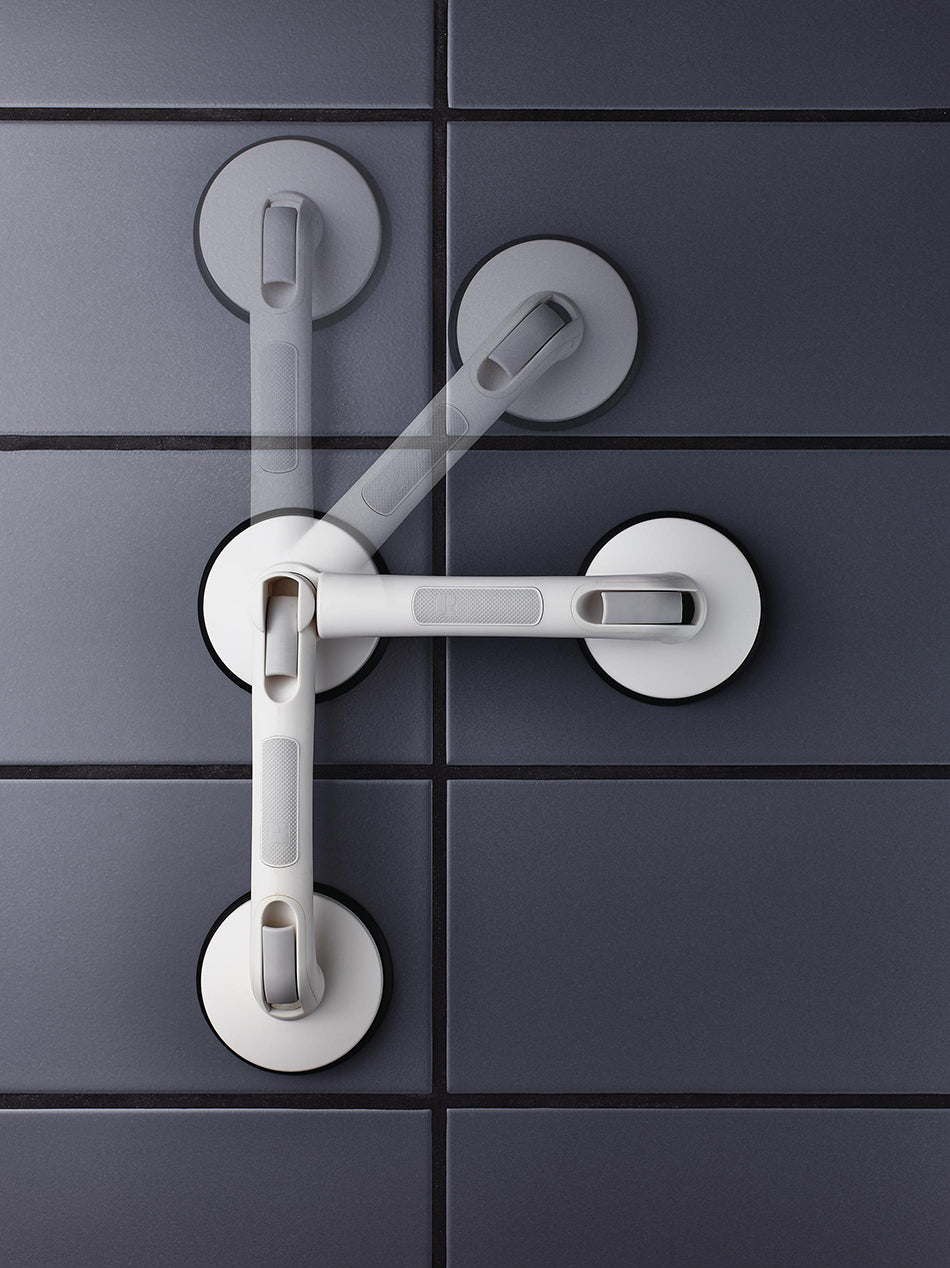 Ridder hoekbadgreep met 3 zuignappen wit - productfoto 4