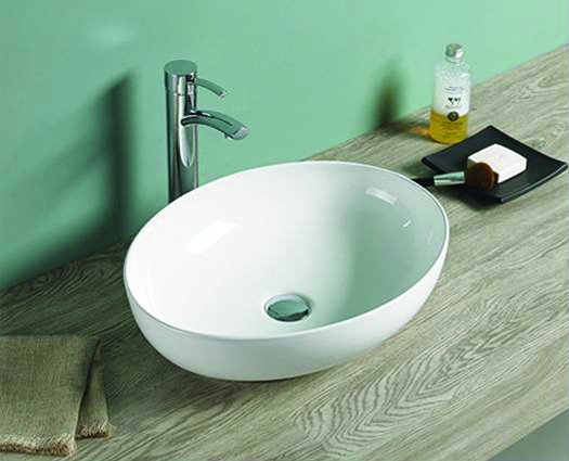 Lavabo de cerámica Arena con borde extrafino