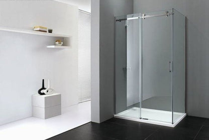 Douchecabine schuifdeur + vaste wand 100