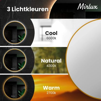 Badkamerspiegel - 80 cm - Goud Frame