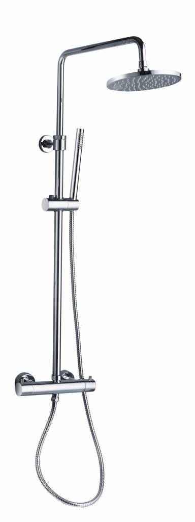 Opbouw doucheset thermostatisch rond chroom - WDtegels