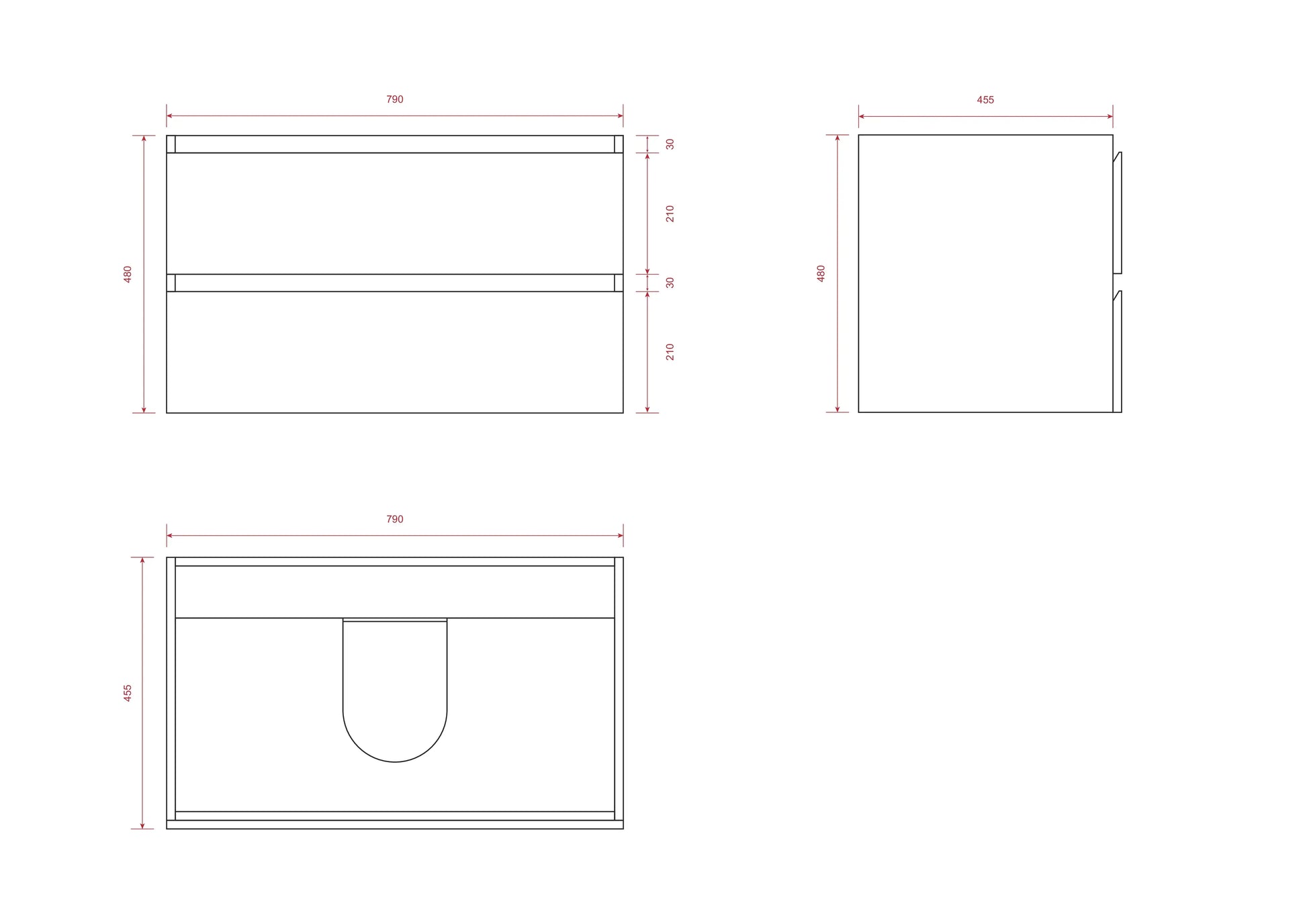 Badkamermeubelset Monaco 80cm - Licht Eiken - Wastafel Zwart - WDtegels