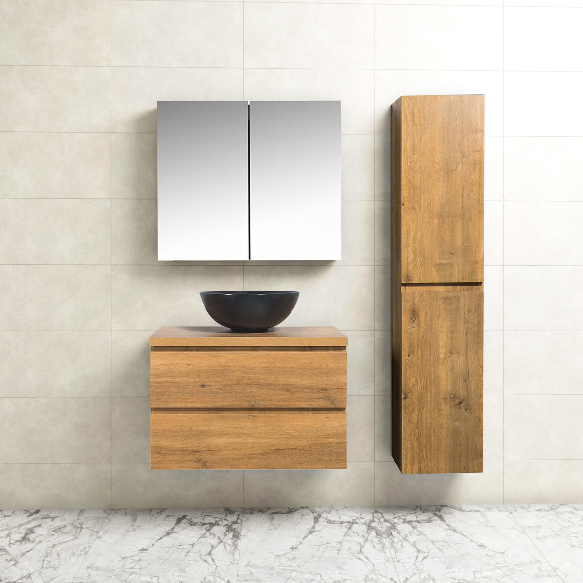 Topblad Tieme mat eiken 80cm