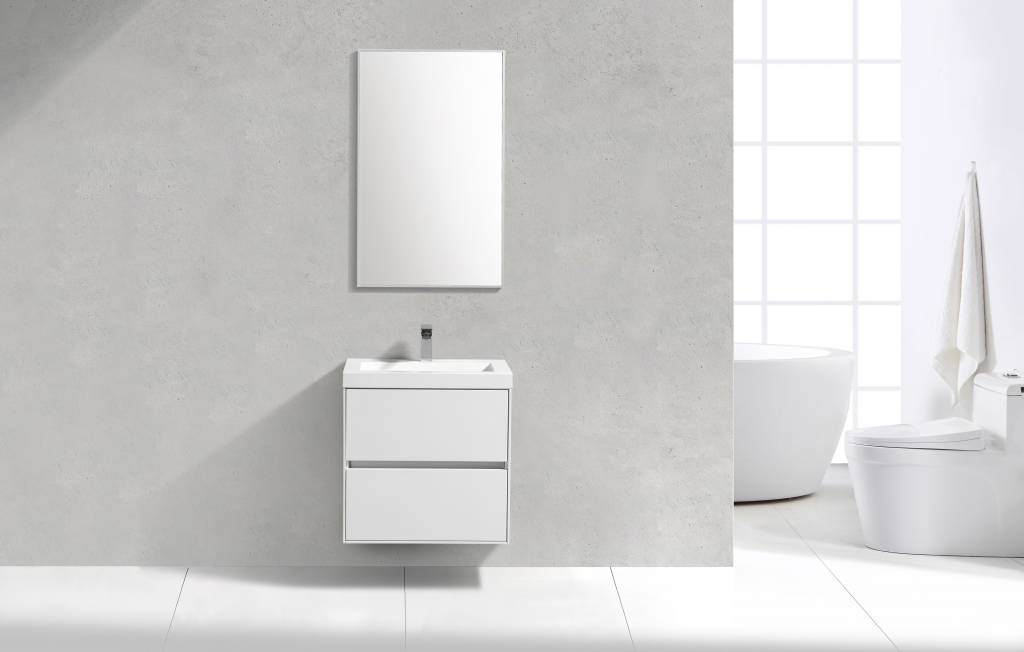 Badmeubel Compact Greeploos 60 Hoogglans Wit