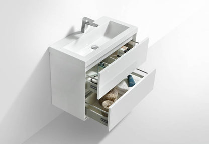 Badmeubel Compact Greeploos 80 Hoogglans Wit