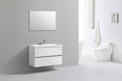 Badmeubel Compact Greeploos 100 Hoogglans Wit