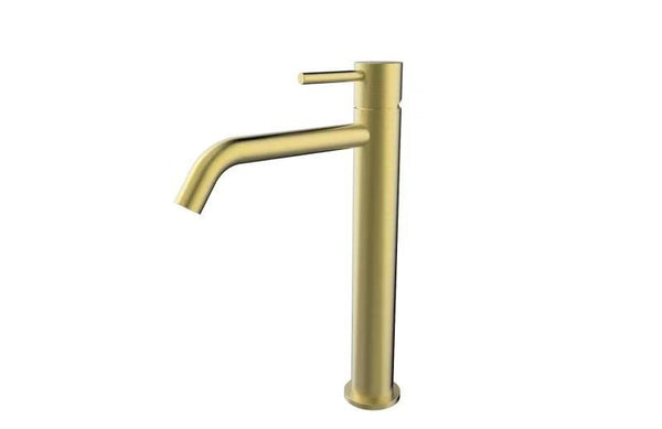 Grifo monomando de lavabo alto Style XL | Latón cepillado
