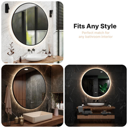 Badkamerspiegel - 120cm - Zwart Frame