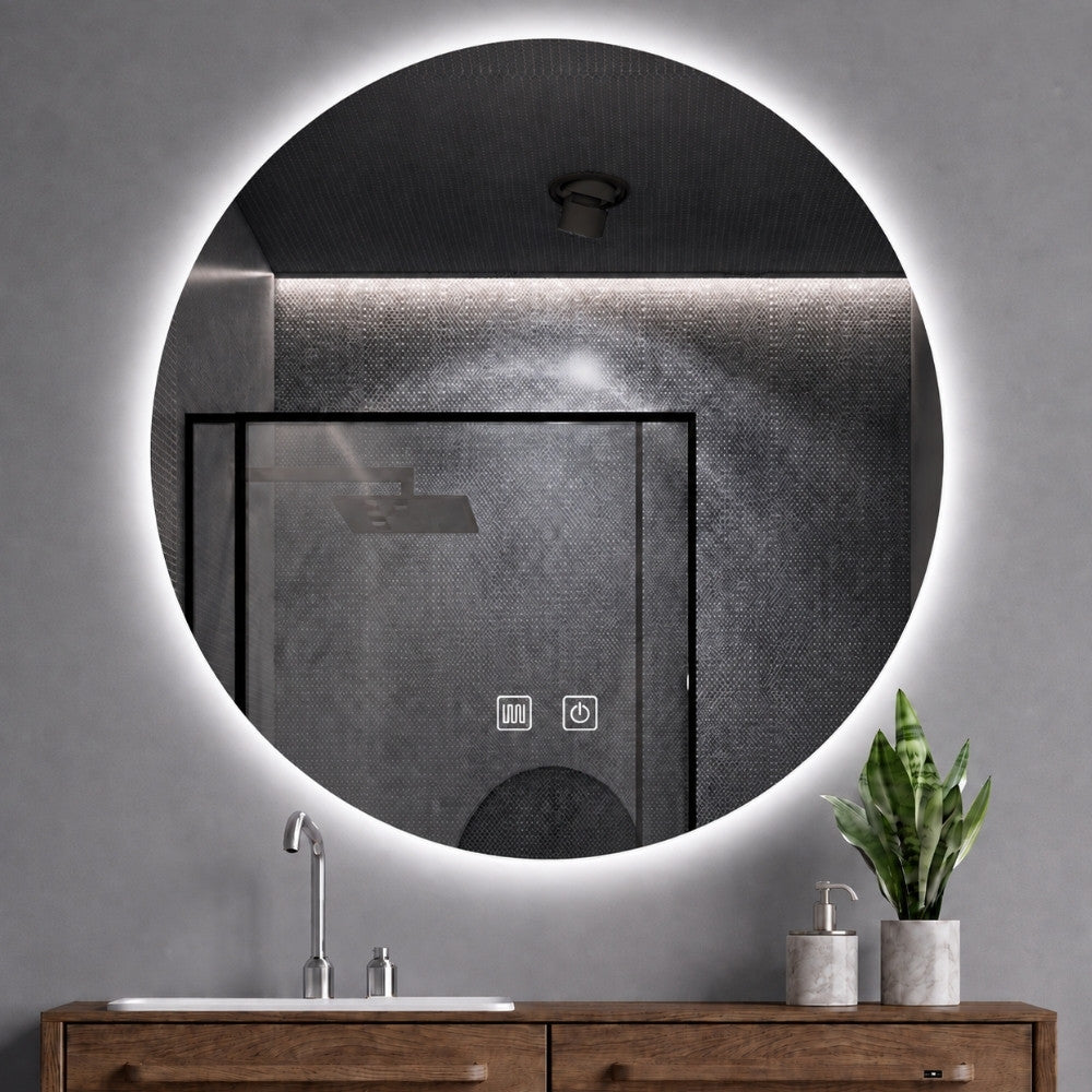 Aloni Omega spiegel rond 100cm met LED-verlichting | WD Tegels