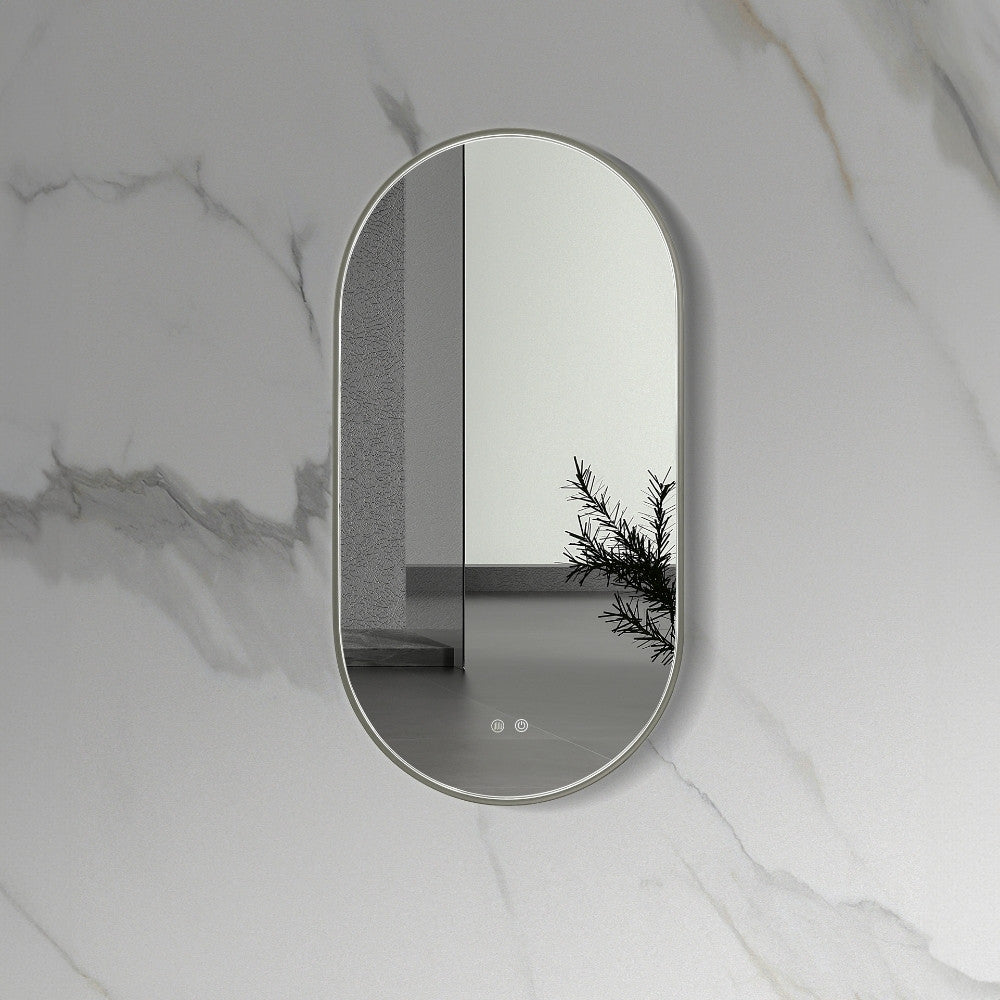 Aloni Avalo Spiegel Ovaal | 50x100cm | Gunmetal
