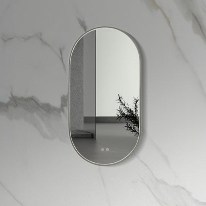 Aloni Avalo Spiegel Ovaal | 50x100cm | Gunmetal