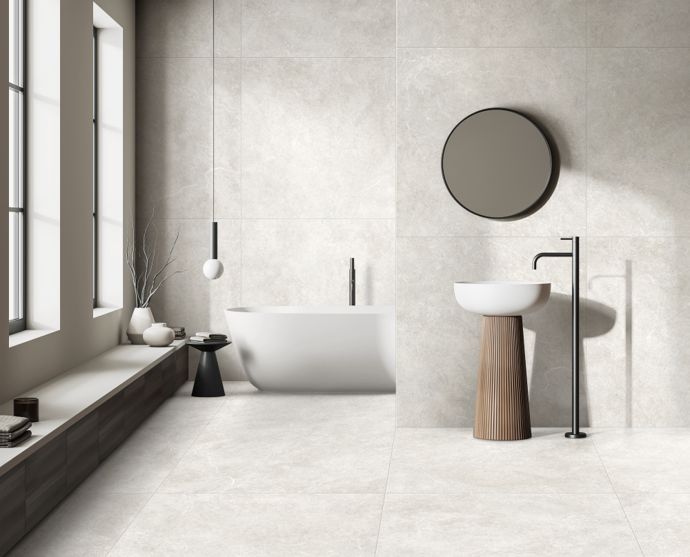 Vloer- en wandtegel Realstone Ivory 120x120 rett - foto 2