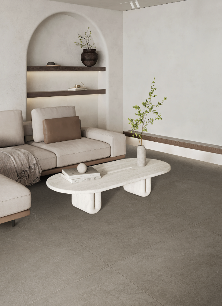 Vloer- en wandtegel Realstone Taupe 80x80 rett - foto 2