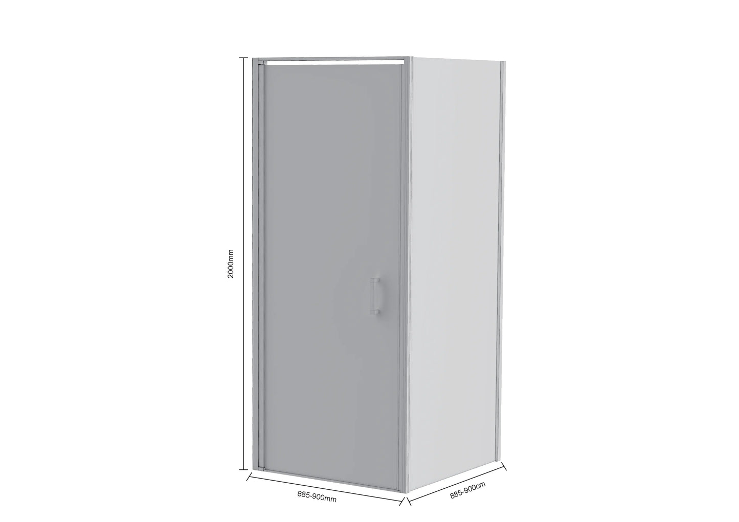 Douchecabine Vela - 90x200cm - Zwart - WDtegels
