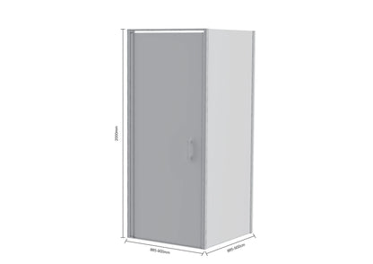 Douchecabine Vela - 90x200cm - Chroom - WDtegels