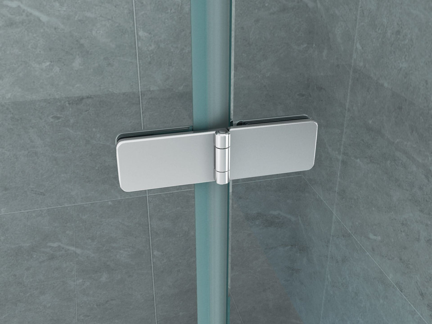 Aloni Badwand | 130X140cm | 3 Delig | Inklapbaar | Chroom | Helder Glas - WDtegels