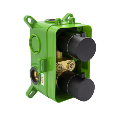 Aloni Inbouw Thermostatische Doucheset | Ø25cm| Regendouchekop | Mat Zwart - WDtegels